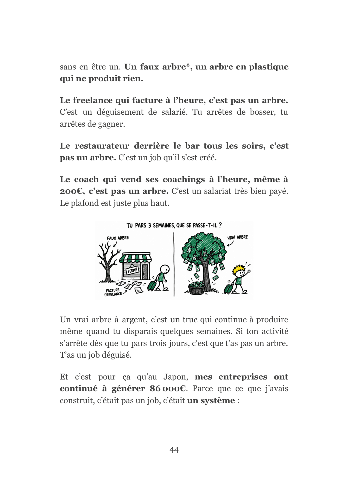 Vrais arbres contre faux arbres